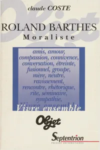 Roland Barthes Moraliste_cover