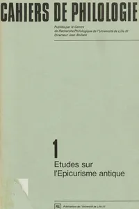 Études sur l'épicurisme antique_cover