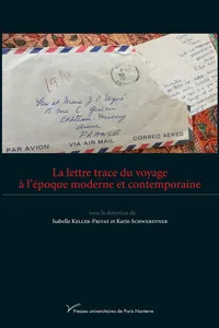 La lettre trace du voyage à l'époque moderne et contemporaine_cover