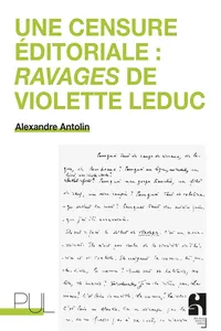 Une censure éditoriale : Ravages de Violette Leduc_cover