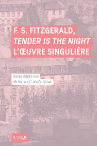 F. S. Fitzgerald, Tender Is the Night L'œuvre singulière_cover