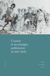 L'auteur et ses stratégies publicitaires au XIXe siècle_cover