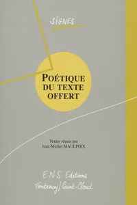 Poétique du texte offert_cover