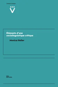 Éléments d'une sociolinguistique critique_cover