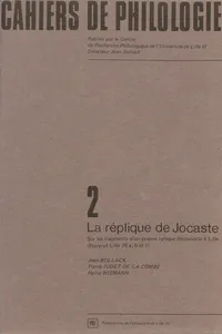 La réplique de Jocaste_cover