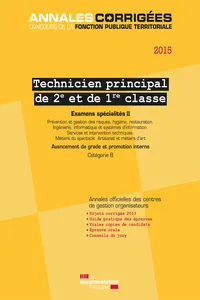 Technicien principal 2e et 1re classe 2015. Examens spécialités II_cover