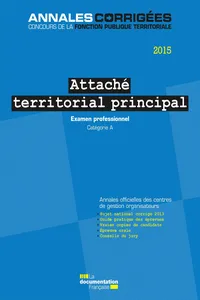 Attaché territorial principal 2015. Examen professionnel_cover