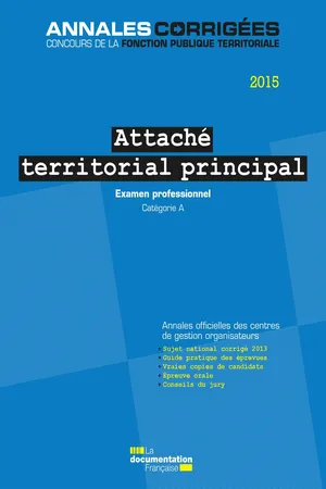 Attaché territorial principal 2015. Examen professionnel