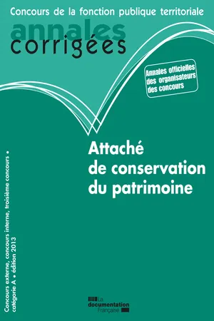 Attaché de conservation du patrimoine 2013