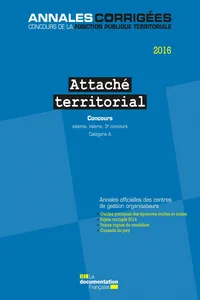 Attaché territorial 2016. Concours_cover