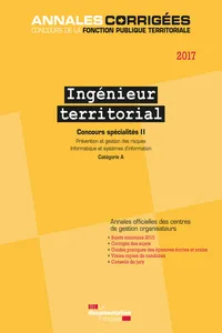 Ingénieur territorial 2017. Concours spécialités II_cover