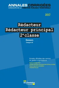 Rédacteur - Rédacteur principal 2e classe 2017. Concours_cover