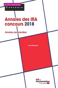 Annales des IRA - Concours 2018_cover