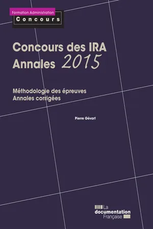 Concours des IRA - Annales 2015