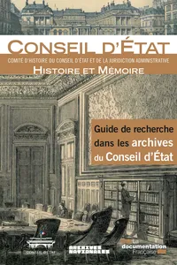 Guide de recherche dans les archives du Conseil d'Etat_cover