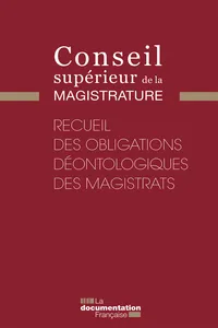 Recueil des obligations déontologiques des magistrats_cover