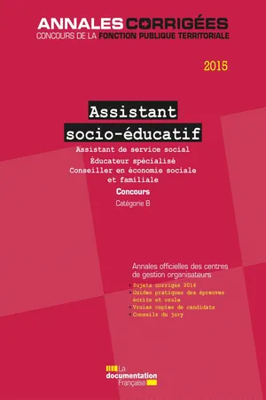 Assistant socio-éducatif 2015. Concours