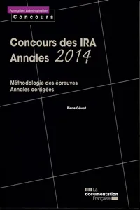 Concours des IRA - Annales 2014_cover