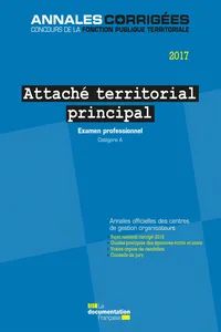 Attaché territorial principal 2017. Examen professionnel_cover