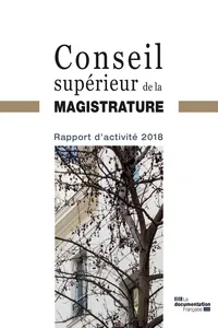 Rapport d'activité 2018 du Conseil supérieur de la magistrature_cover