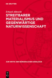 Streitbarer Materialismus und gegenwärtige Naturwissenschaft_cover