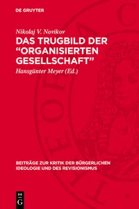 Das Trugbild der "organisierten Gesellschaft"_cover