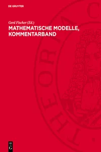 Mathematische Modelle, Kommentarband_cover