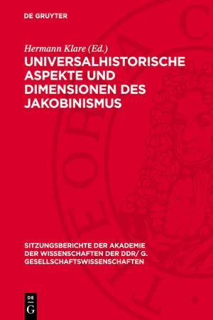 Universalhistorische Aspekte und Dimensionen des Jakobinismus