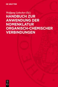 Handbuch zur Anwendung der Nomenklatur organisch-chemischer Verbindungen_cover