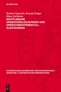 Nichtlineare Operatorgleichungen und Operatordifferentialgleichungen_cover