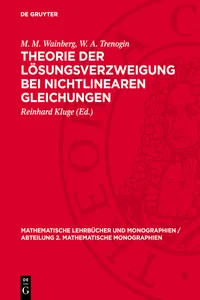 Theorie der Lösungsverzweigung bei nichtlinearen Gleichungen_cover