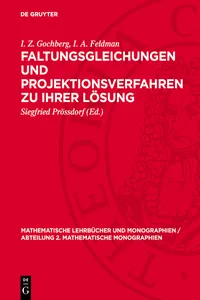 Faltungsgleichungen und Projektionsverfahren zu ihrer Lösung_cover