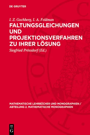 Faltungsgleichungen und Projektionsverfahren zu ihrer Lösung