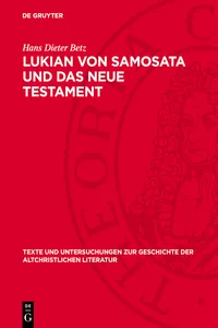 Lukian von Samosata und das Neue Testament_cover