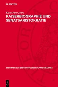 Kaiserbiographie und Senatsaristokratie_cover