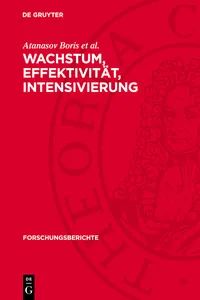 Wachstum, Effektivität, Intensivierung_cover