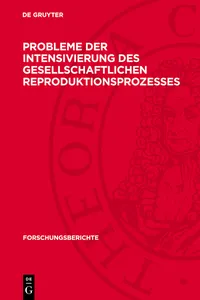 Probleme der Intensivierung des gesellschaftlichen Reproduktionsprozesses_cover