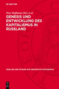 Genesis und Entwicklung des Kapitalismus in Russland_cover