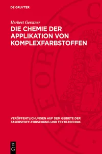 Die Chemie der Applikation von Komplexfarbstoffen_cover