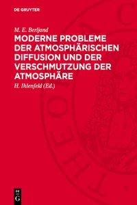 Moderne Probleme der atmosphärischen Diffusion und der Verschmutzung der Atmosphäre_cover