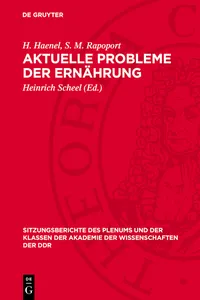 Aktuelle Probleme der Ernährung_cover