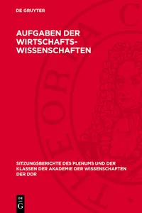 Aufgaben der Wirtschaftswissenschaften_cover