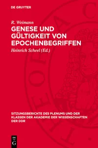 Genese und Gültigkeit von Epochenbegriffen_cover