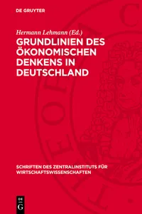 Grundlinien des ökonomischen Denkens in Deutschland_cover