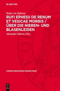 Rufi Ephesii de renum et vesicae morbis / Über die Nieren- und Blasenleiden_cover