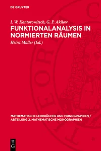 Funktionalanalysis in normierten Räumen_cover