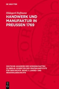 Handwerk und Manufaktur in Preußen 1769_cover