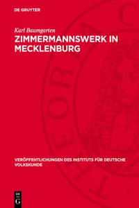 Zimmermannswerk in Mecklenburg_cover