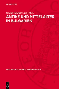 Antike und Mittelalter in Bulgarien_cover