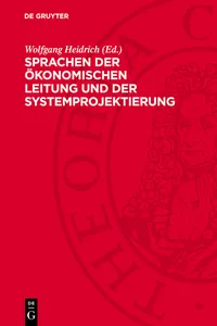 Sprachen der ökonomischen Leitung und der Systemprojektierung_cover